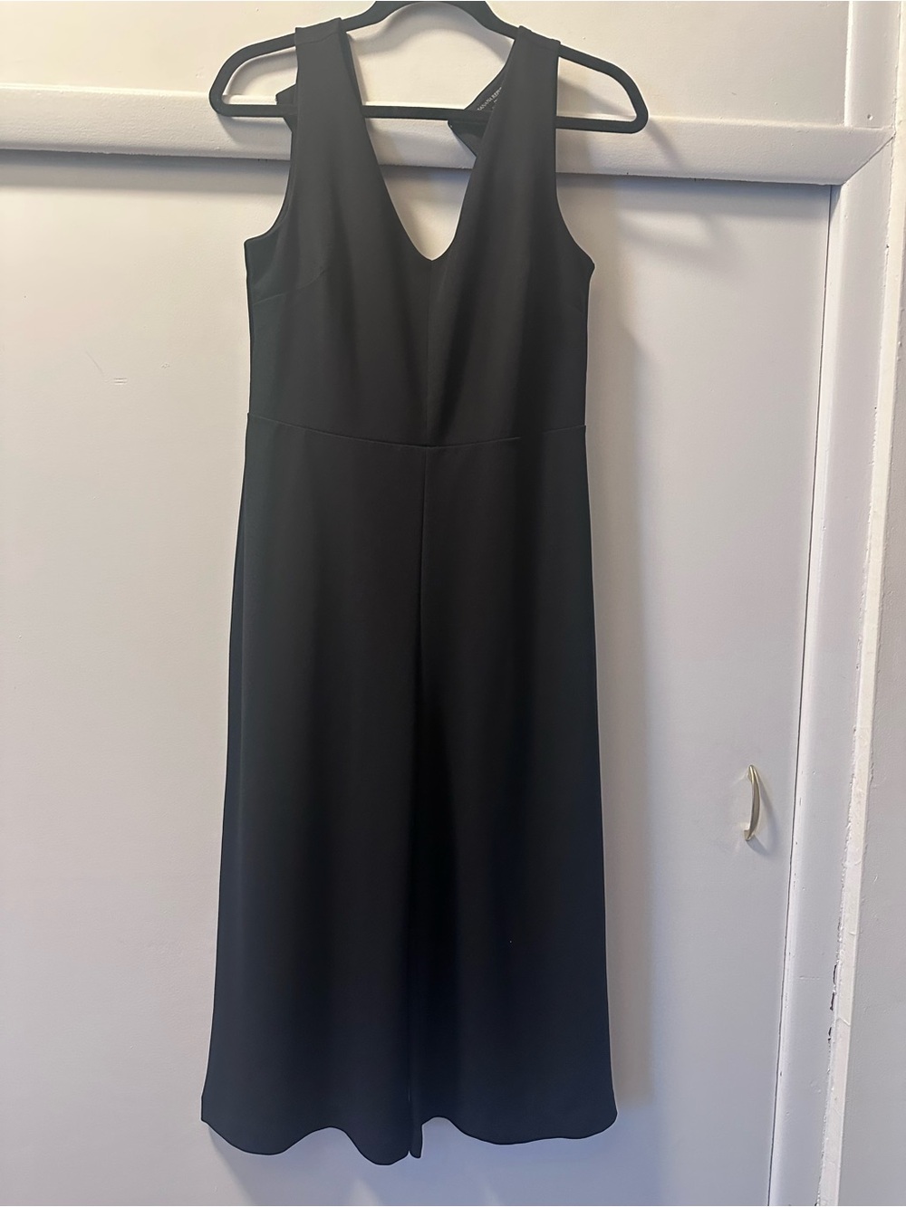 Banana Republic Classic Black Sleeveless V-Neck Jumpsuit